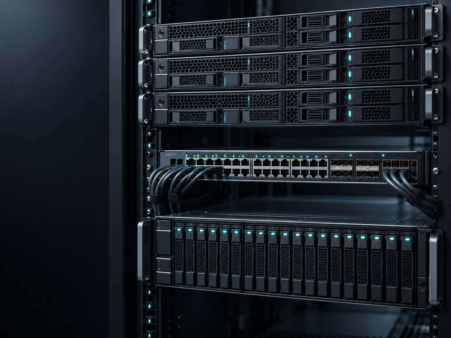 Integrated compute, network, and storage equipment