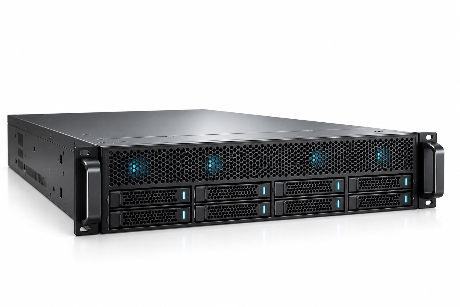 Black enterprise rack server